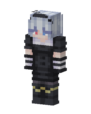 Silver Gothic Girl skin, 3D preview
