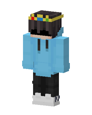 Blue Hoodie Crown skin, 3D preview
