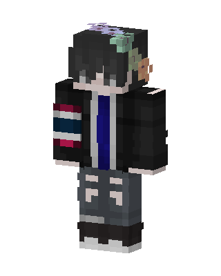 Flower Crown Boy skin, 3D preview