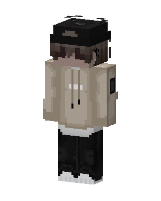 Beige Hoodie Boy skin, 3D preview