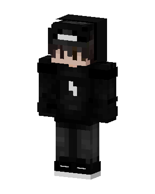 Shadow Hoodie Boy skin, 3D preview