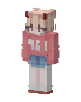 Devil Sweater Girl Minecraft pink skin