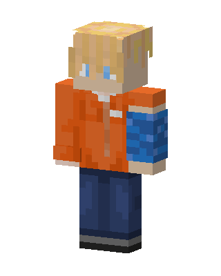 Orange Jacket Boy skin, 3D preview