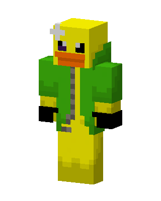 Duck Hoodie skin, 3D preview