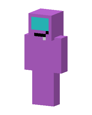Purple Crewmate skin, 3D preview