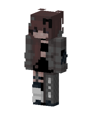 Gray Player Girl skin, 3D preview