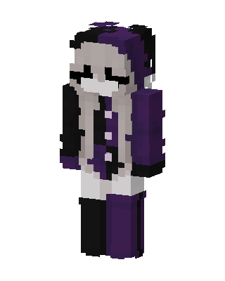Purple Jester Girl skin, 3D preview