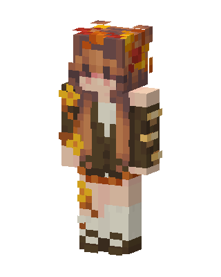 Brown Player Girl skin, 3D preview