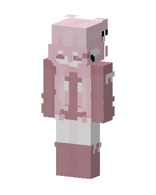 Pink Cutie Girl skin, 3D preview