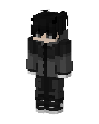 Shadow Hoodie Boy skin, 3D preview