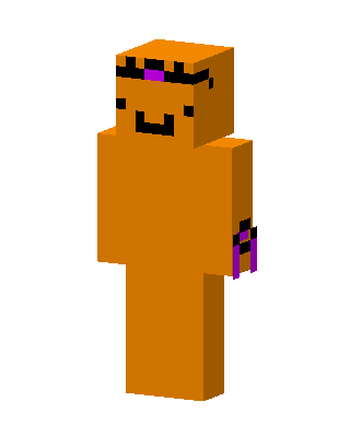 Orange Smiley Minecraft girl skin