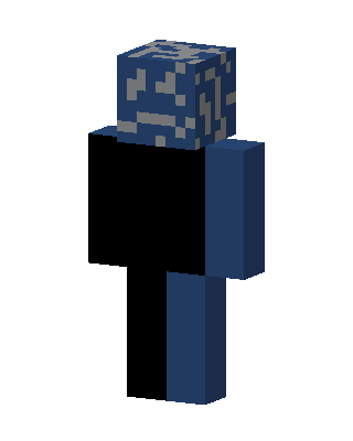 Split Blue Ore skin, 3D preview