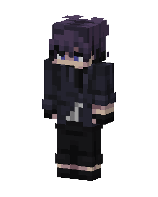 Midnight Hoodie Boy skin, 3D preview