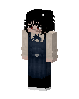 Black Dress Girl skin, 3D preview