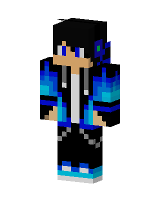 Blue Flame Hoodie Minecraft skin