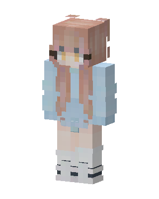 Pastel Peach Girl skin, 3D preview