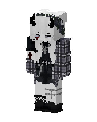 White Anime Girl skin, 3D preview