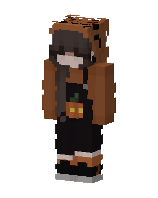 Pumpkin Hoodie Girl Minecraft skin