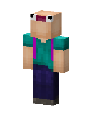 Teal Mob Boy skin, 3D preview