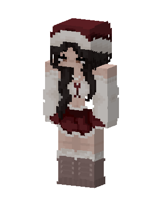 Santa Girl skin, 3D preview