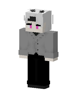 Gray Suit Girl skin, 3D preview