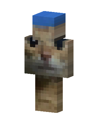 Blue Cap Cat Minecraft skin