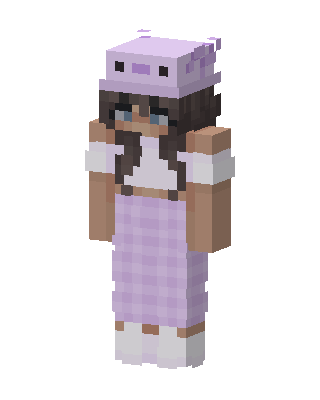Lavender Axolotl Minecraft skin
