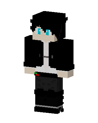 Cyan Eyed Hoodie skin, 3D preview