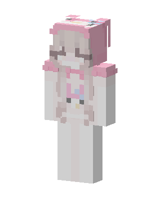Pastel Bunny Girl skin, 3D preview