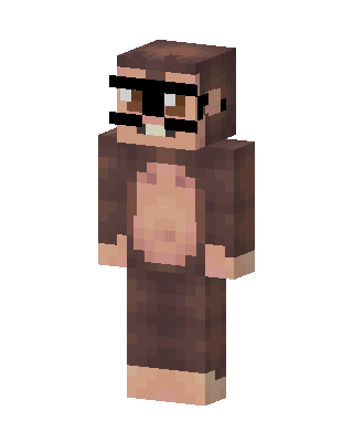 Brown Masked Animal Boy skin, 3D preview