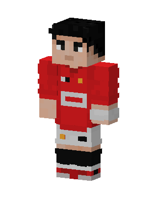 Red Football Player skin, 3D preview