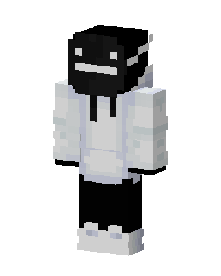 White Masked Hoodie Boy Minecraft skin