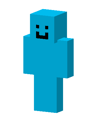 Blue Smiley skin, 3D preview