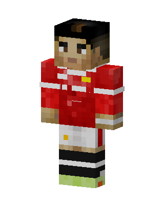 Red Football Player skin, 3D preview