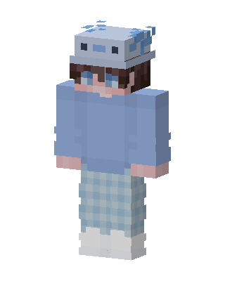 Blue Player Boy skin, 3D preview