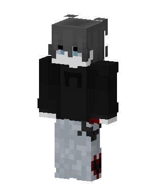 Black Anime Girl skin, 3D preview