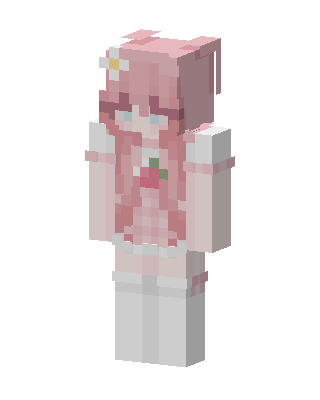 Strawberry Girl skin, 3D preview