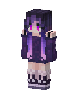 Violet Hoodie Girl Minecraft skin