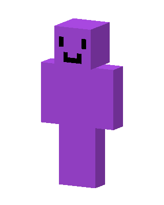 Purple Smiley skin, 3D preview