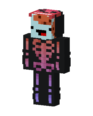 Skeleton Muffin Head skin, 3D preview