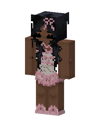 Pink Bow Doll skin, 3D preview