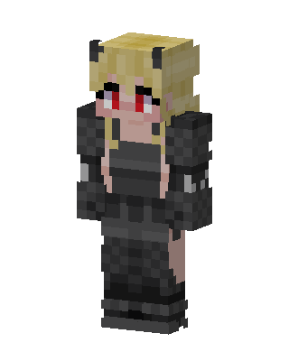 Dark Horned Girl Minecraft skin