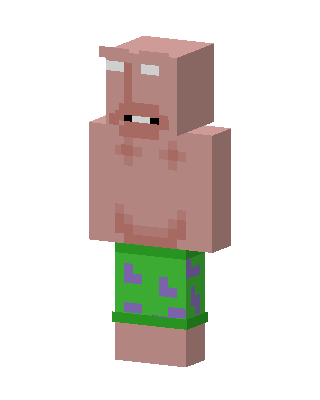 Patrick Star skin, 3D preview