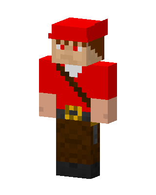 Red Pirate Boy Minecraft skin