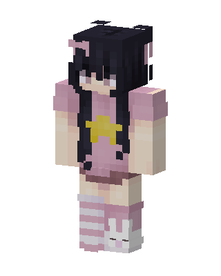 Pink Bunny Girl Minecraft skin