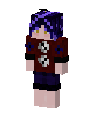 Brown Anime Girl skin, 3D preview