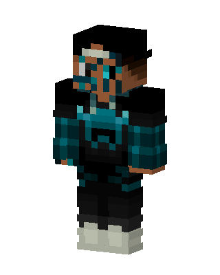 Teal Plaid Streetwear skin, 3D preview