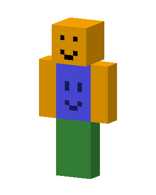 Roblox Noob skin, 3D preview