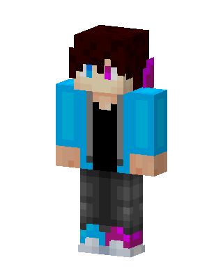 Neon Hoodie Kid Minecraft e-boy skin