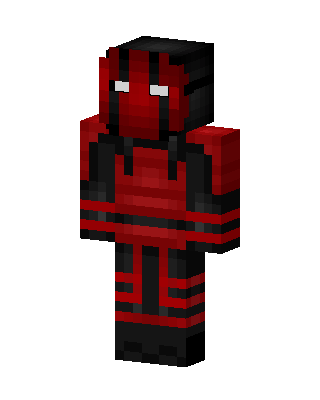 Red Masked Hero Boy skin, 3D preview